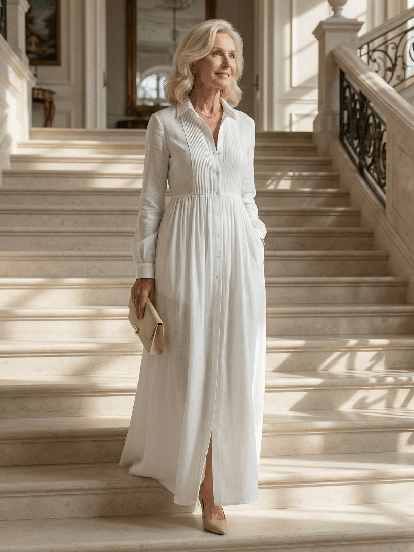 Lioren | Maxi Jurk Zachte Flow - Bellanza