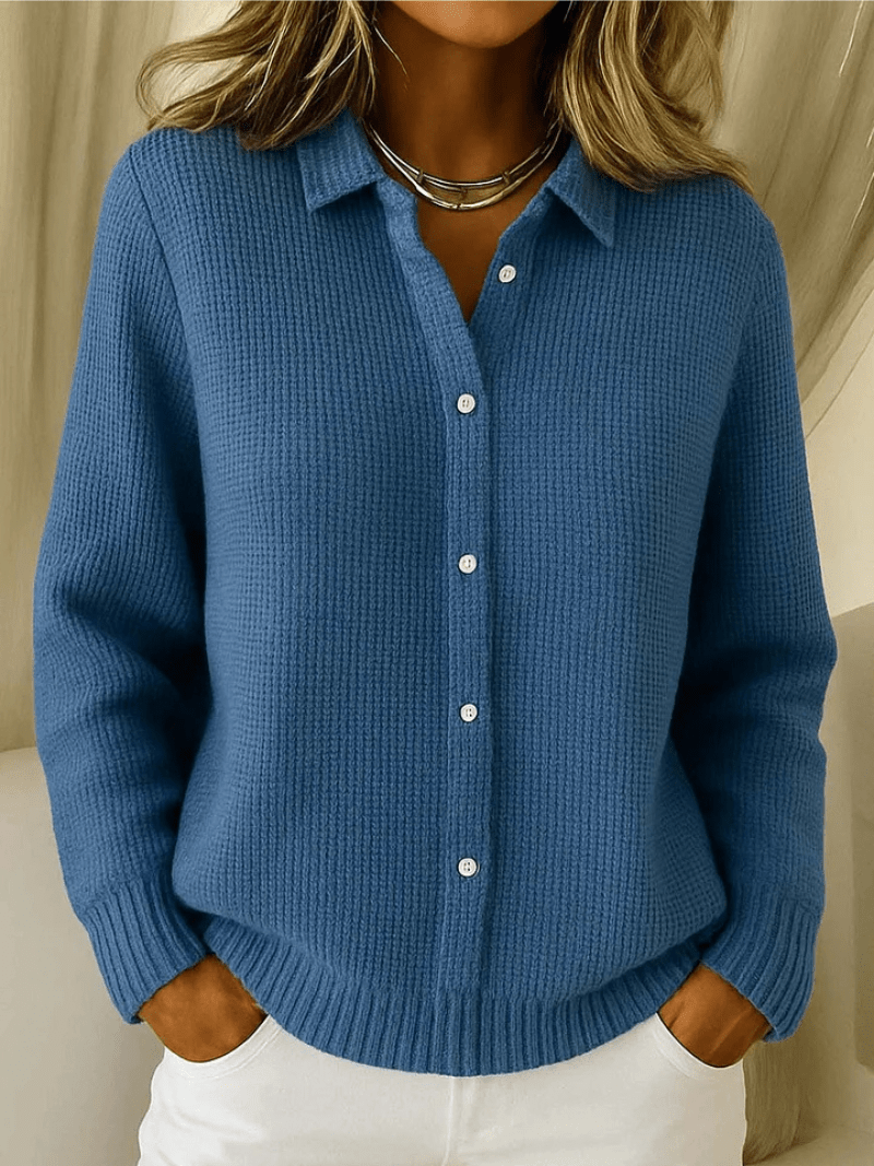 Livia – Gebreid vest met fijne structuur - Bellanza