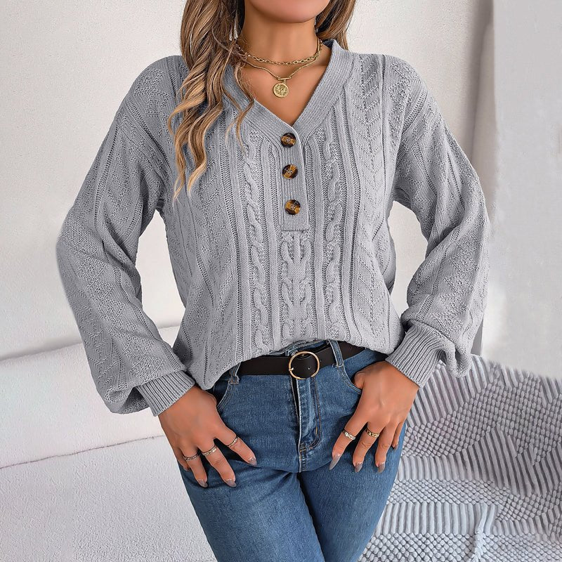 Louisa | Casual Gebreide Kabeltrui - bellanza