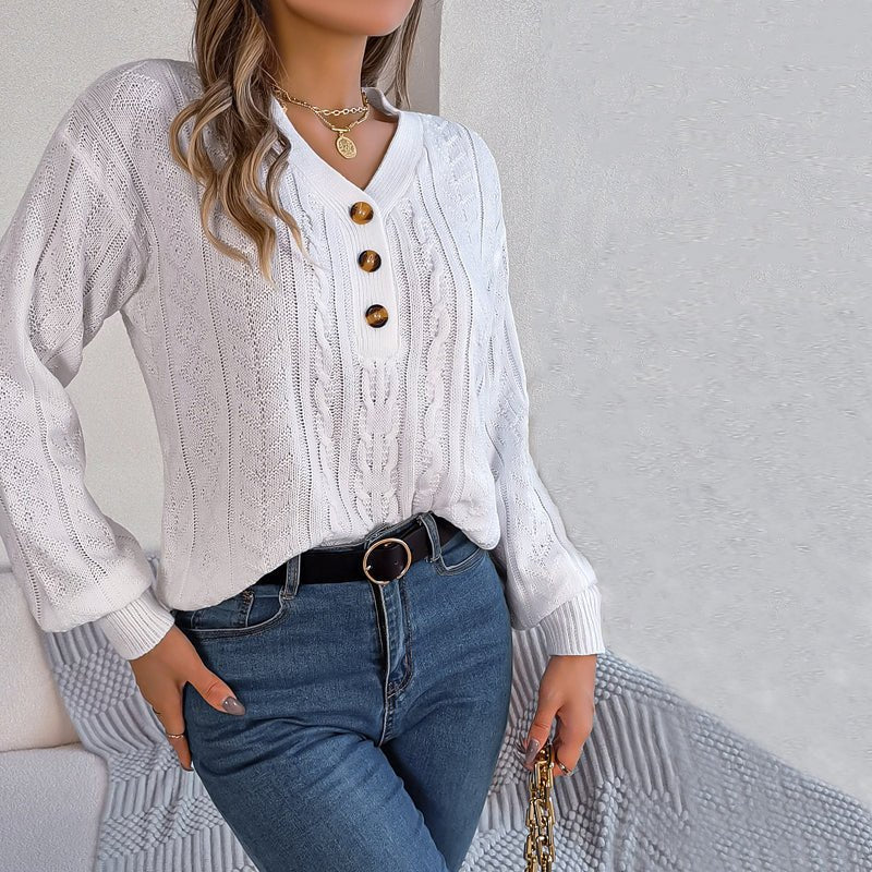 Louisa | Casual Gebreide Kabeltrui - bellanza