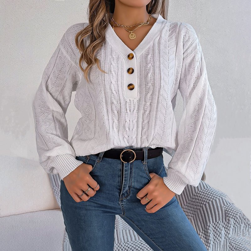 Louisa | Casual Gebreide Kabeltrui - bellanza