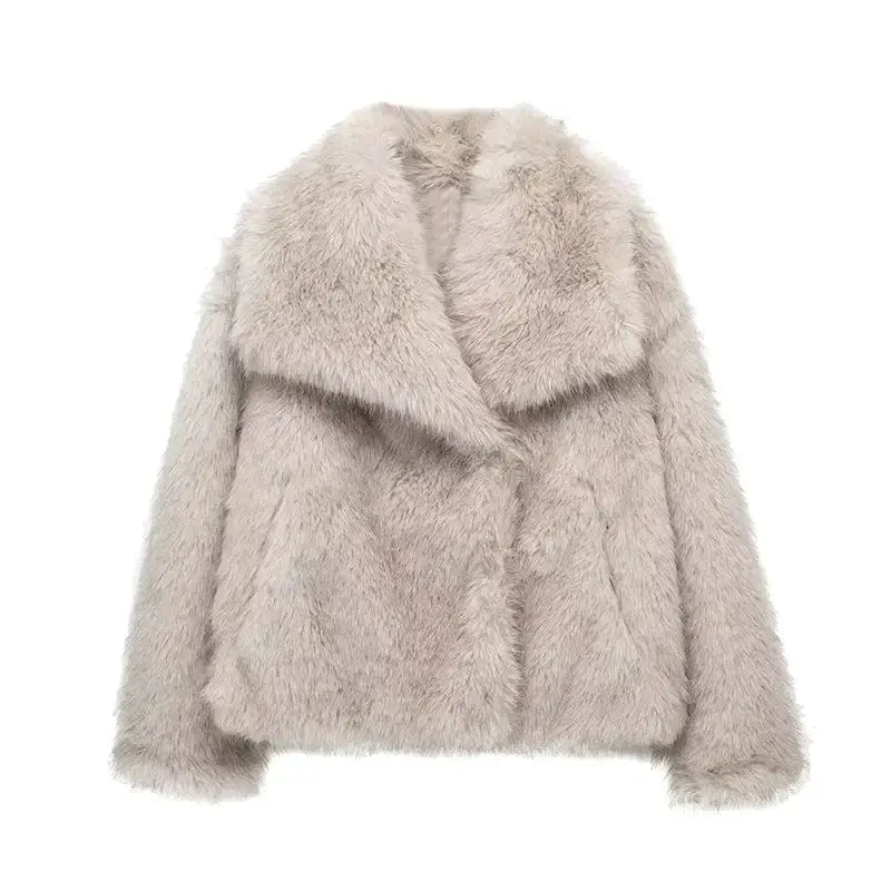 Macy Faux Fur Coat - bellanza