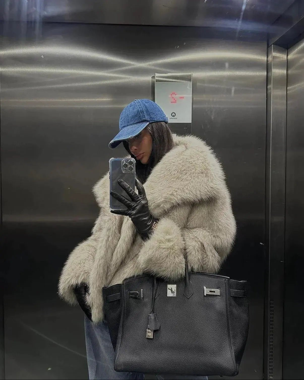 Macy Faux Fur Coat - bellanza