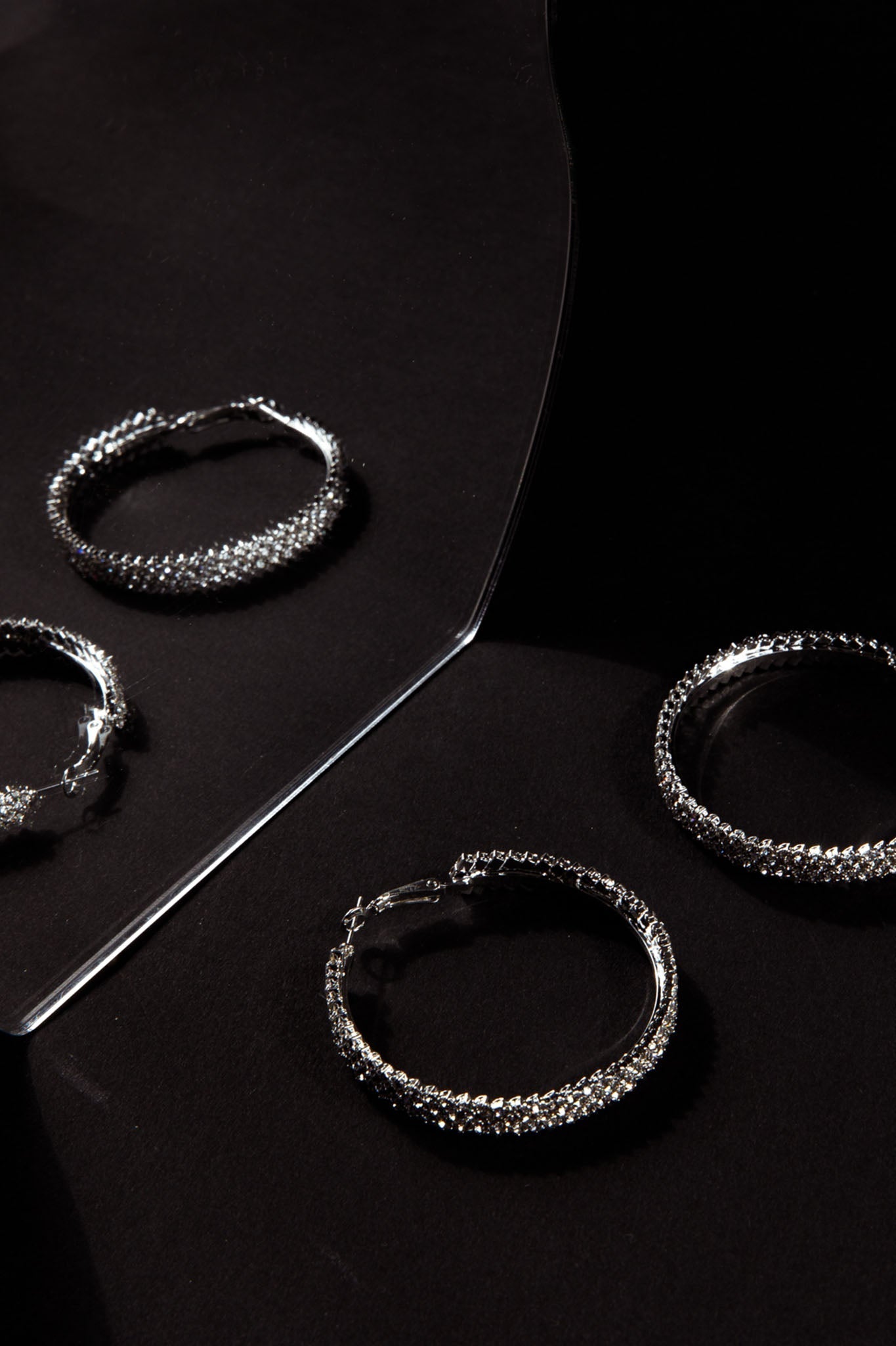 Maddy Diamante Zilveren Creolen - Bellanza