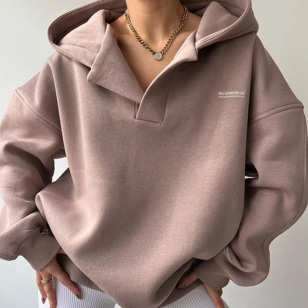 Mai™ | Luxe Elegante Comfortabele Dames Hoodie Oversized - bellanza
