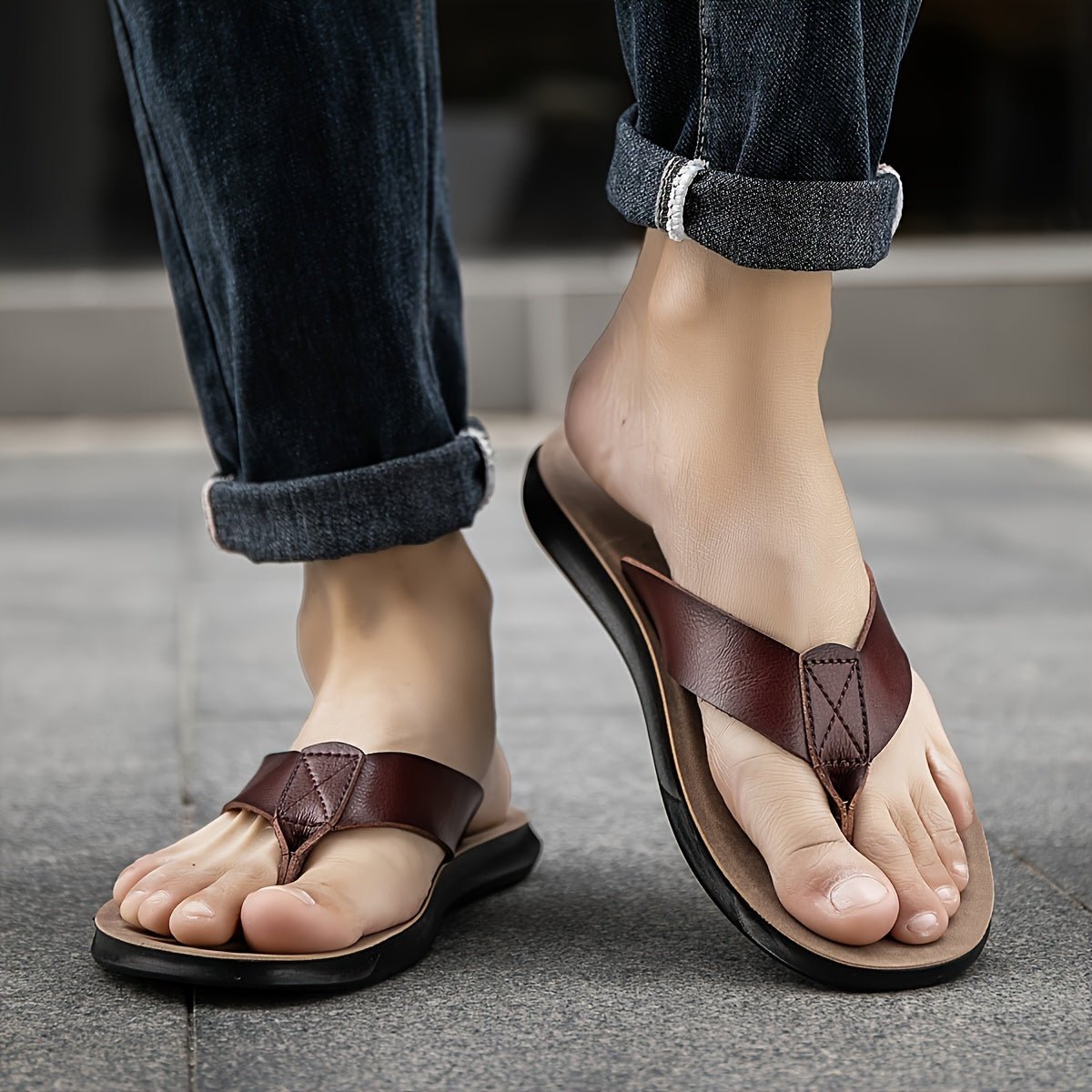 Marcel Klassieke Heren Slippers met PU Zool - bellanza