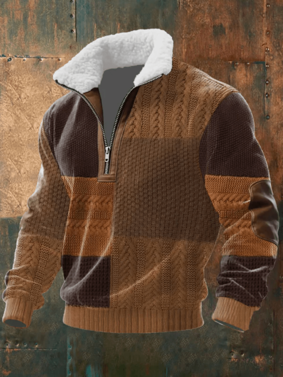 Marcus | Stijlvolle en Comfortabele Heren Trui met Warme Fleece Kraag - Bellanza