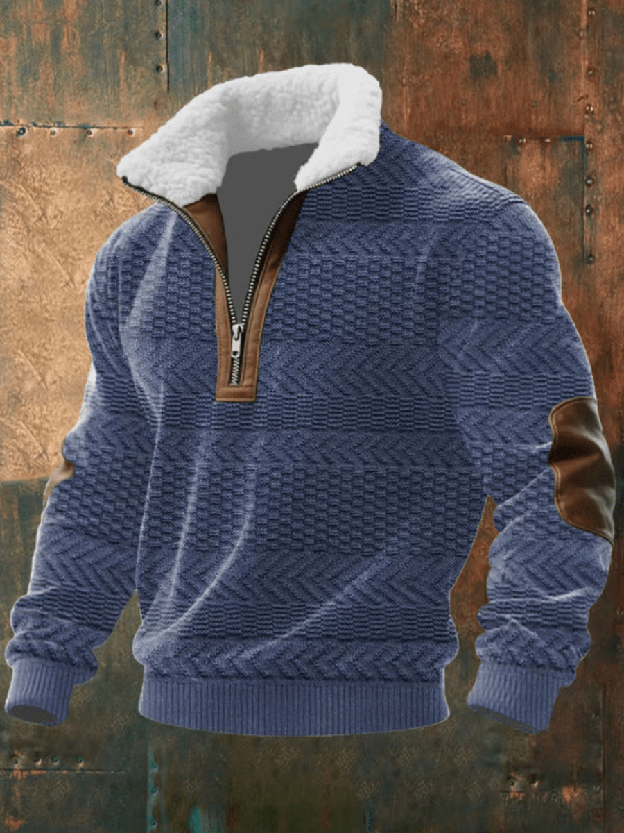Marcus | Stijlvolle en Comfortabele Heren Trui met Warme Fleece Kraag - Bellanza