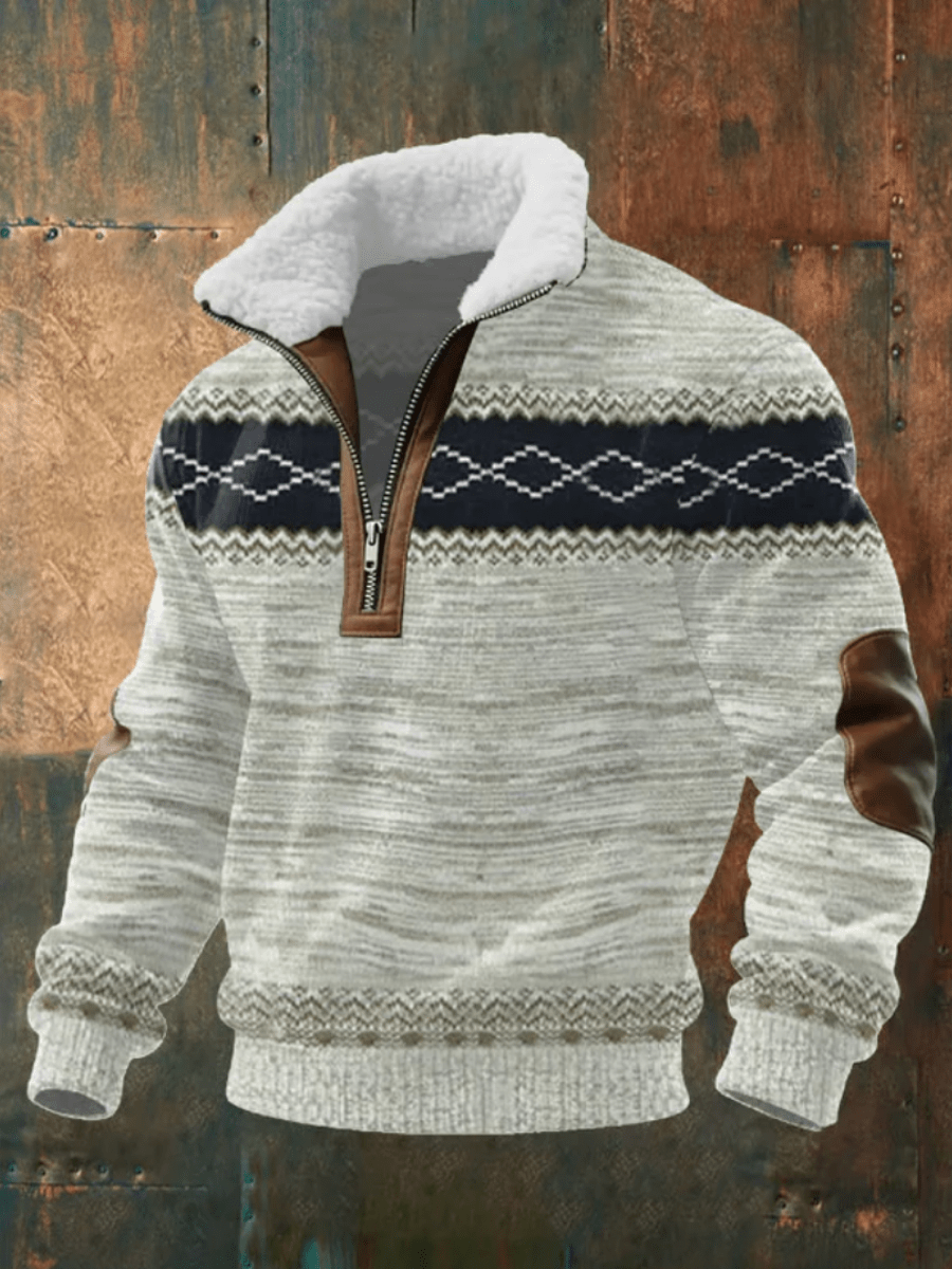 Marcus | Stijlvolle en Comfortabele Heren Trui met Warme Fleece Kraag - Bellanza