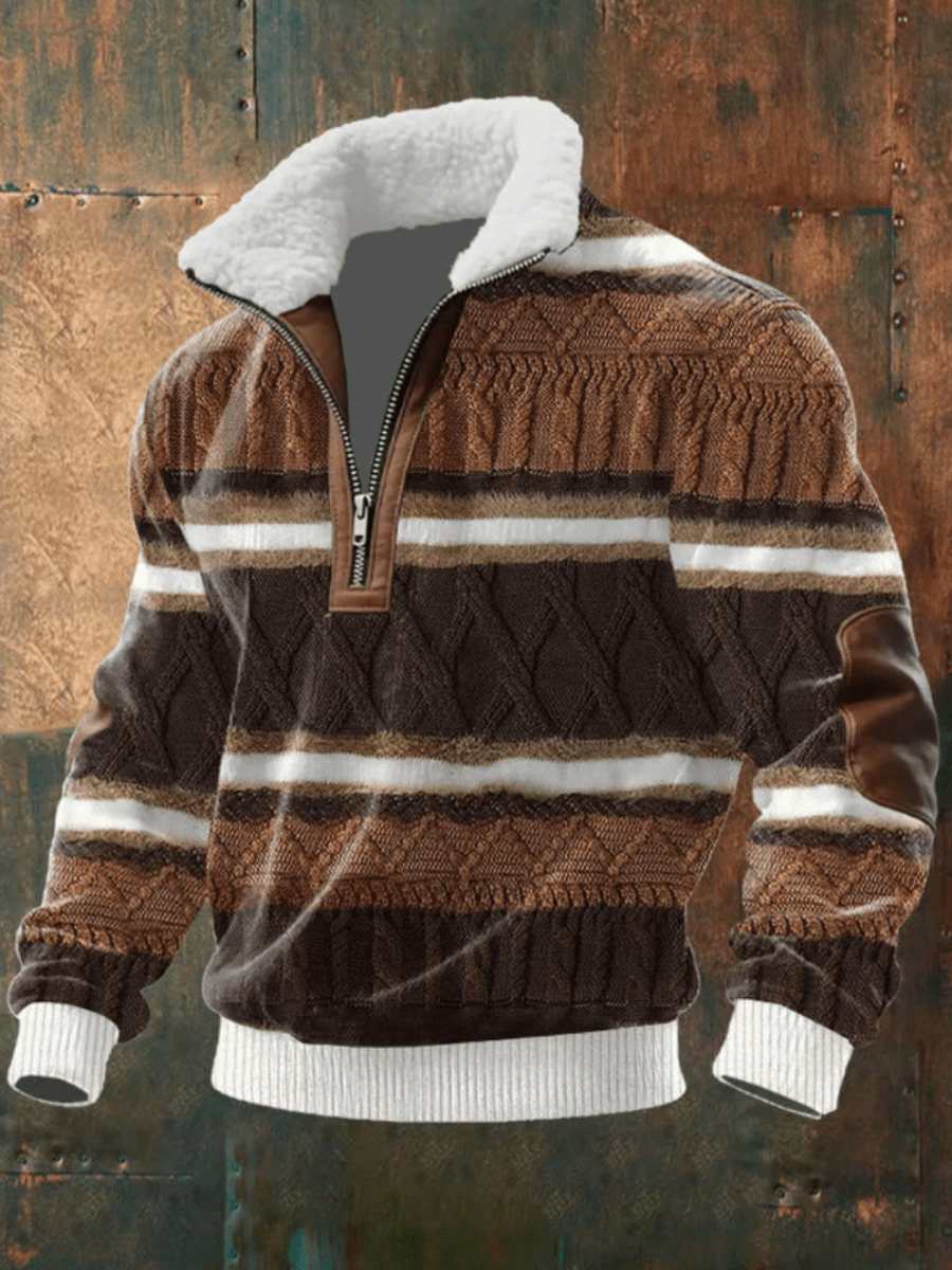 Marcus | Stijlvolle en Comfortabele Heren Trui met Warme Fleece Kraag - Bellanza