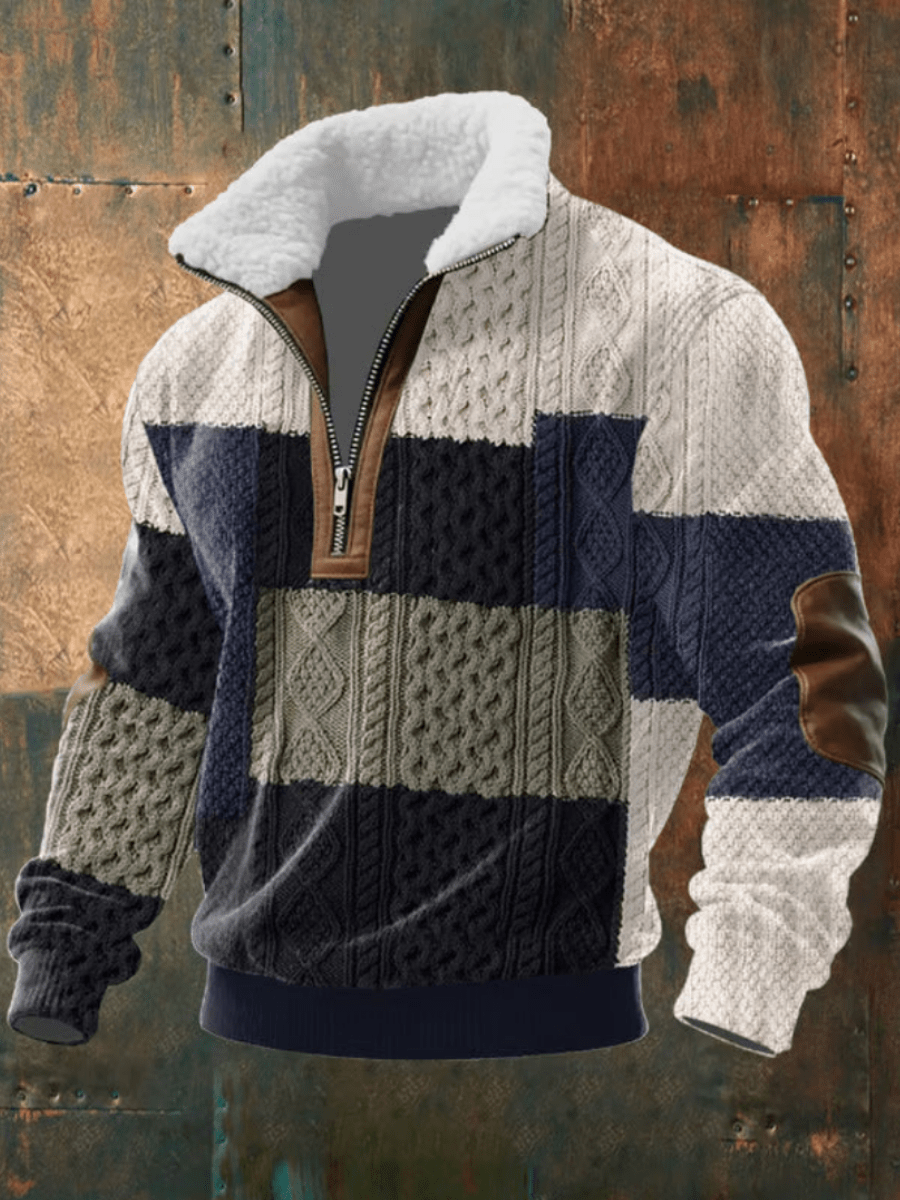 Marcus | Stijlvolle en Comfortabele Heren Trui met Warme Fleece Kraag - Bellanza