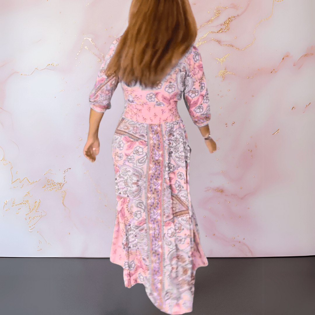 Marga™ | Elegante zomerjurk met v - hals - bellanza