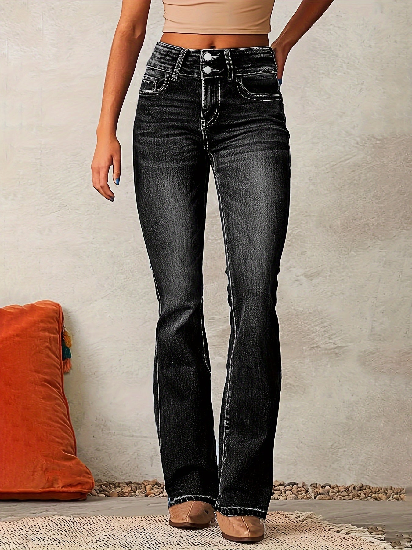 Marjolein | Trendy flared jeans met hoge taille - Bellanza