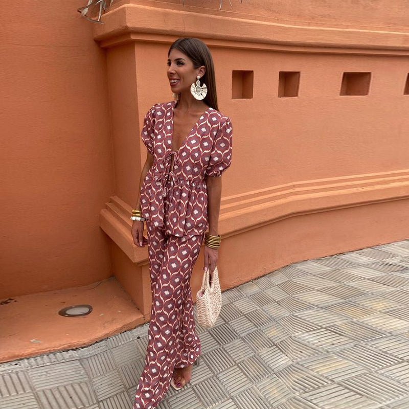 Milani | Casual Geprinte Set - bellanza