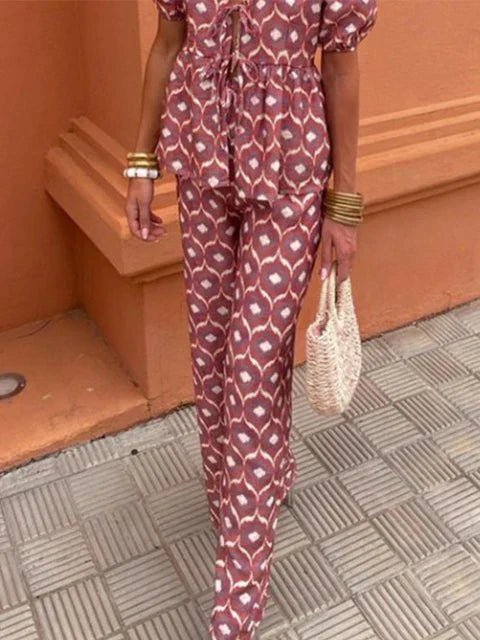 Milani | Casual Geprinte Set - bellanza