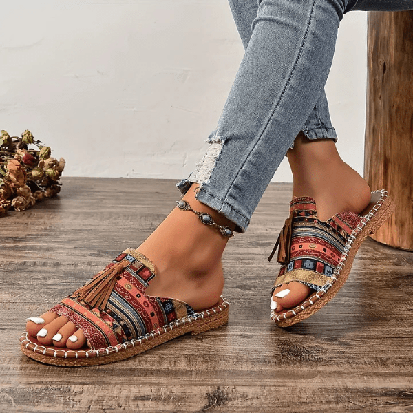 Mireille™ | Orthopedische Dames Sandalen met Boheemse Print - bellanza
