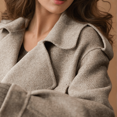 Moderne Gestructureerde Jas voor Vrouwen - bellanza