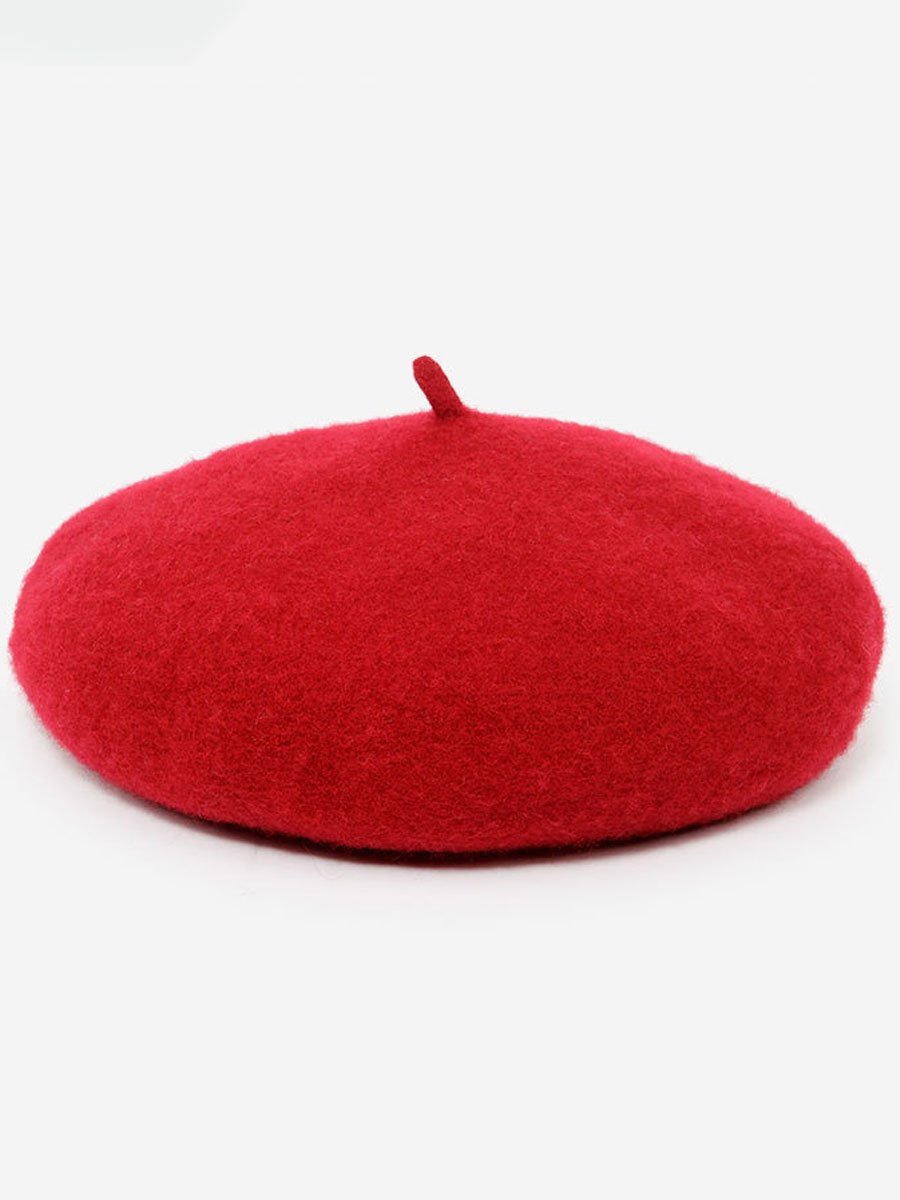 Modieuze Herfst- en Winter Retro Wol Beret Hoed - Bellanza