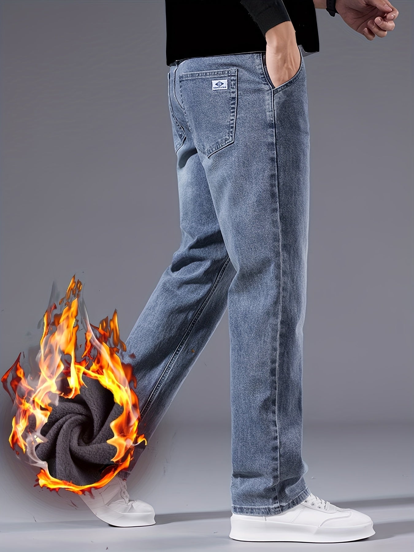 Morris | Slim casual winterbroek met wijde pijpen - Bellanza