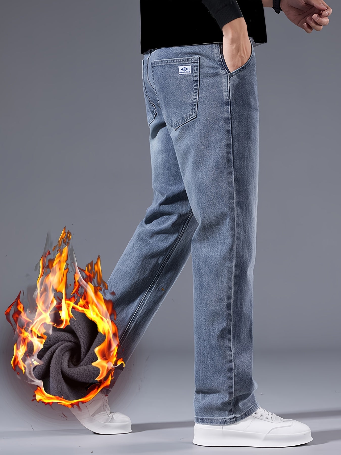 Morris | Slim casual winterbroek met wijde pijpen - Bellanza