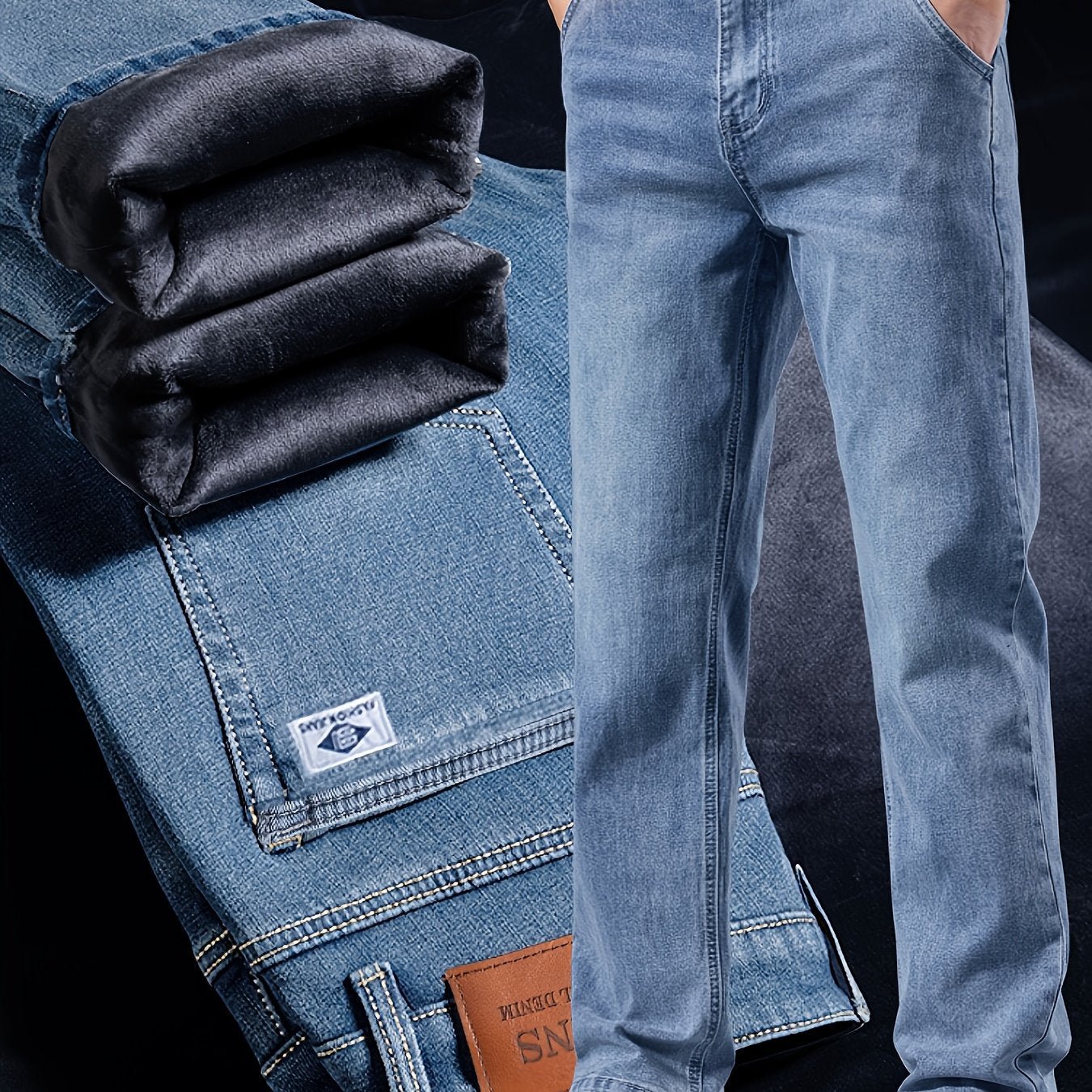 Morris | Slim casual winterbroek met wijde pijpen - Bellanza