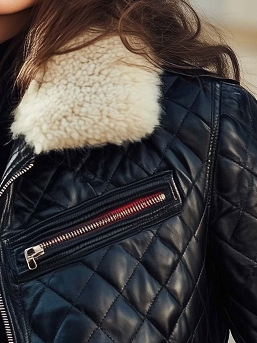 Motorjack met Kraag voor Dames - bellanza