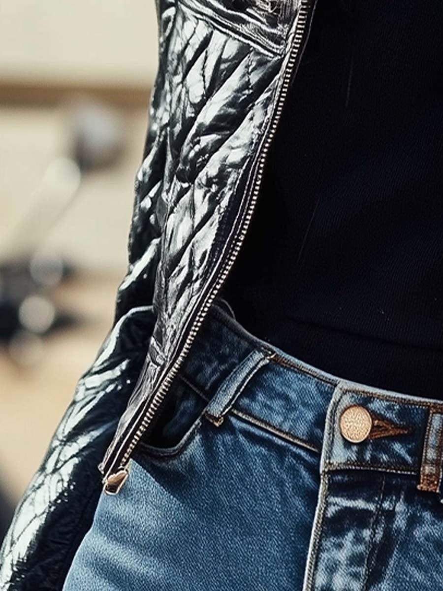 Motorjack met Kraag voor Dames - bellanza