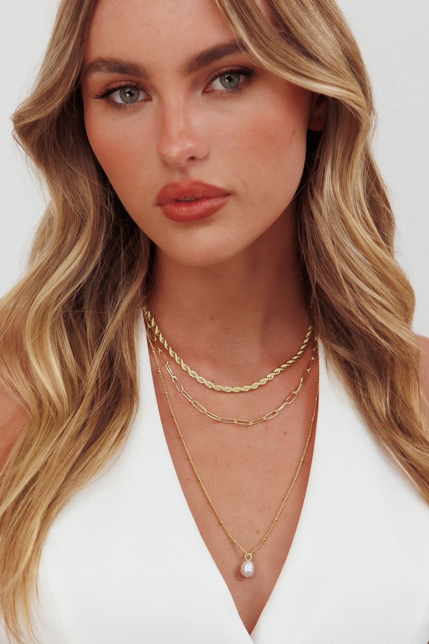Multi - lengte collier set Allie Goud - Bellanza