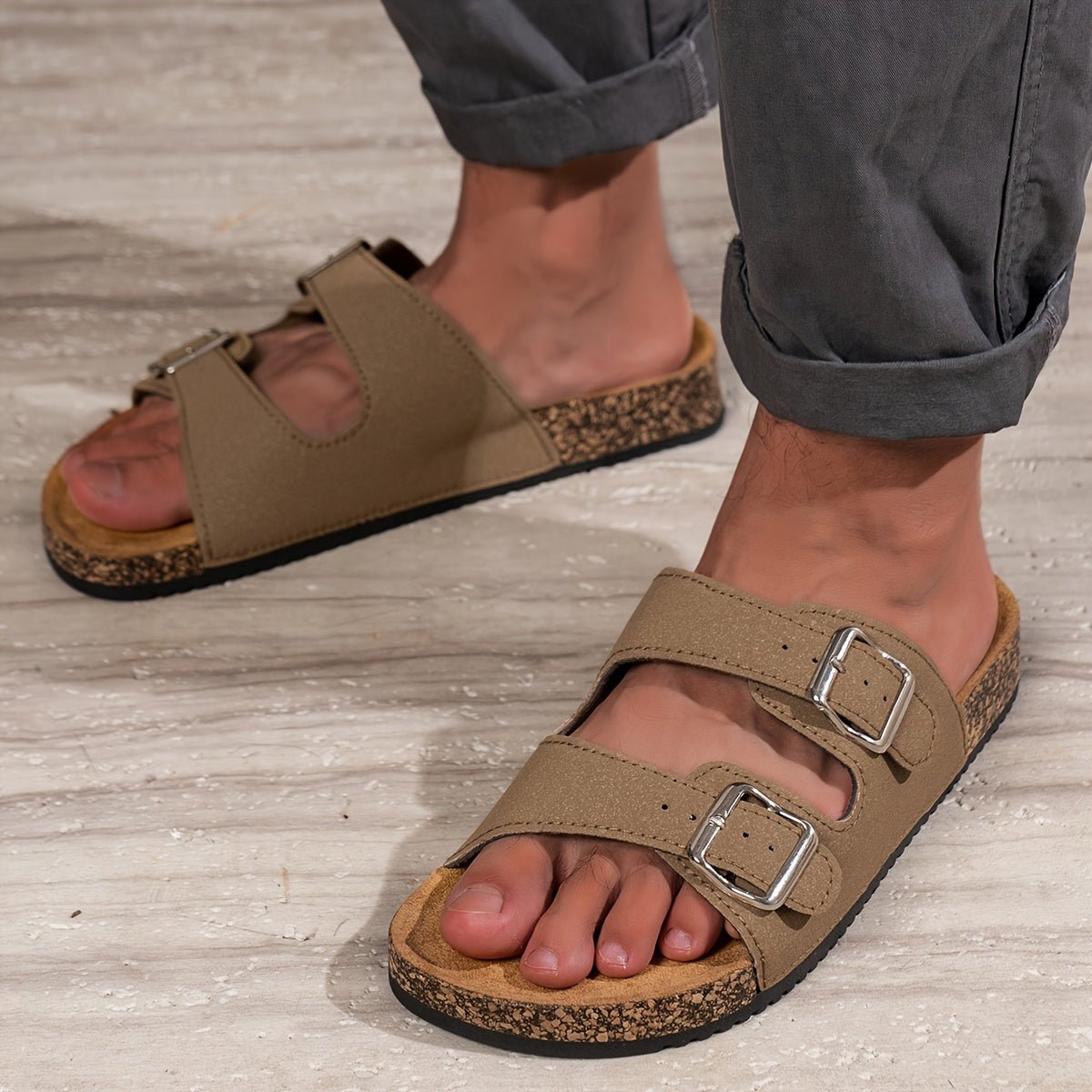 Nicolas Verstelbare Heren Sandalen met Antislipzool - bellanza