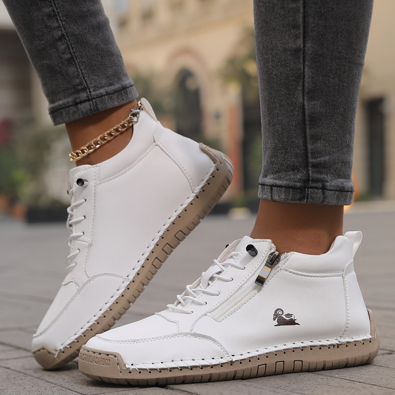 Olivia | Orthopedische Dames Sneakers met Ritssluiting - Bellanza