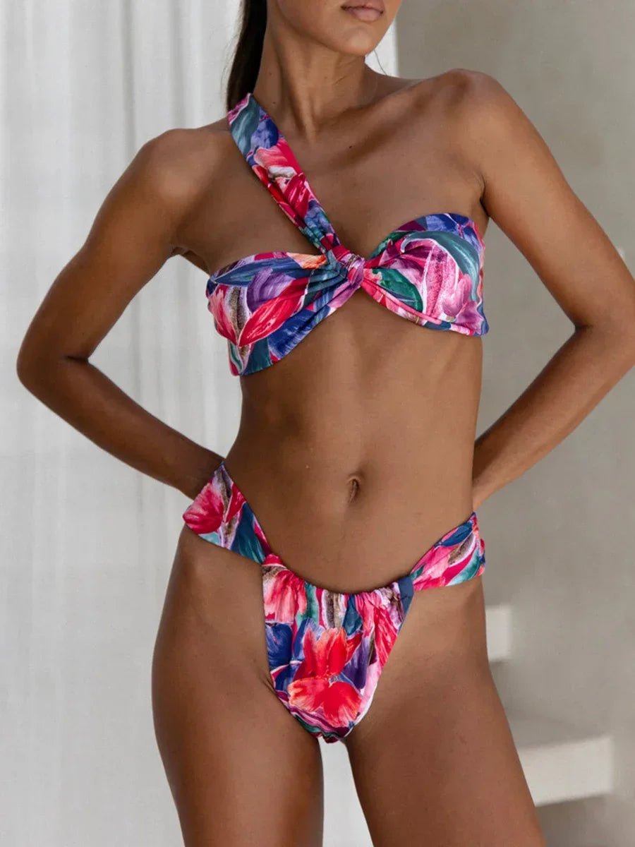 One Shoulder Bikini Set - bellanza