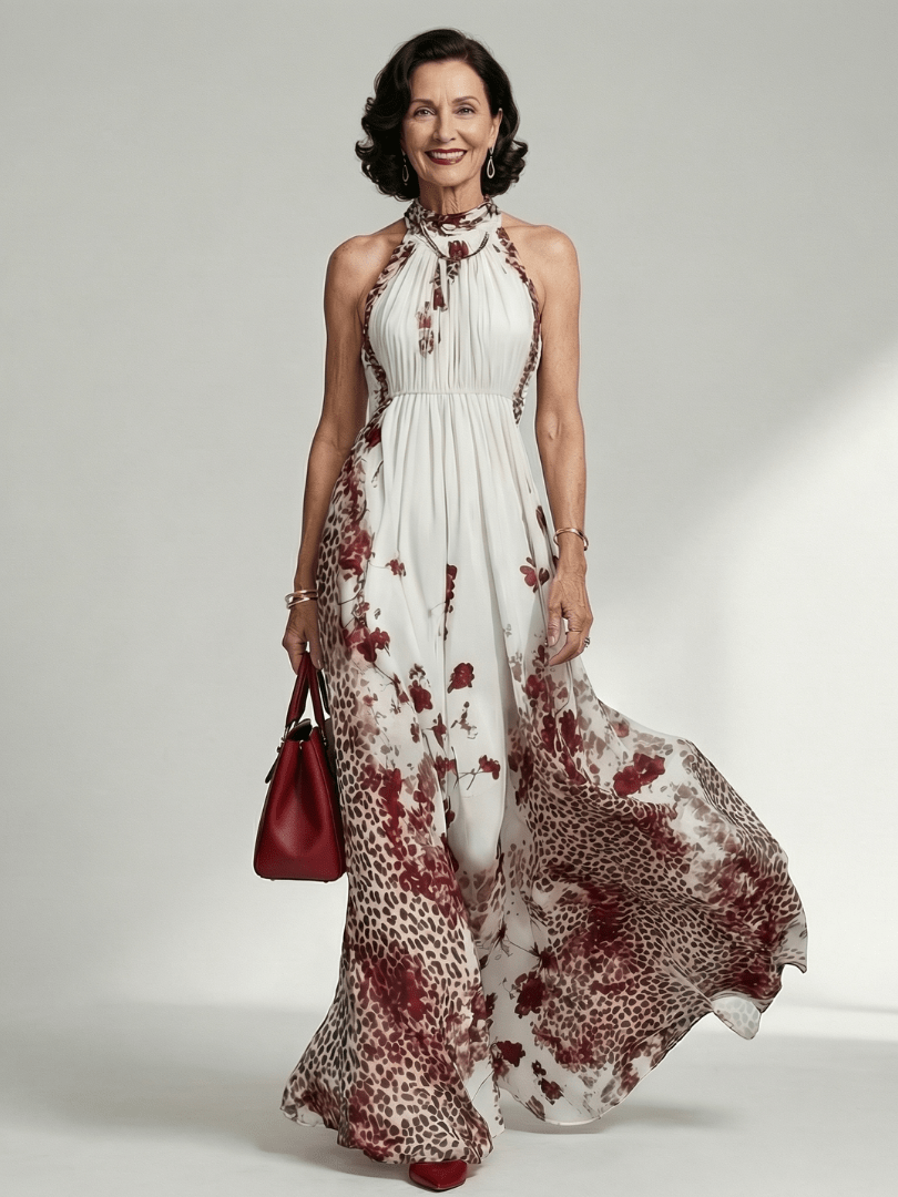 Orlune | Maxi Plissé Jurk Wit - Bellanza