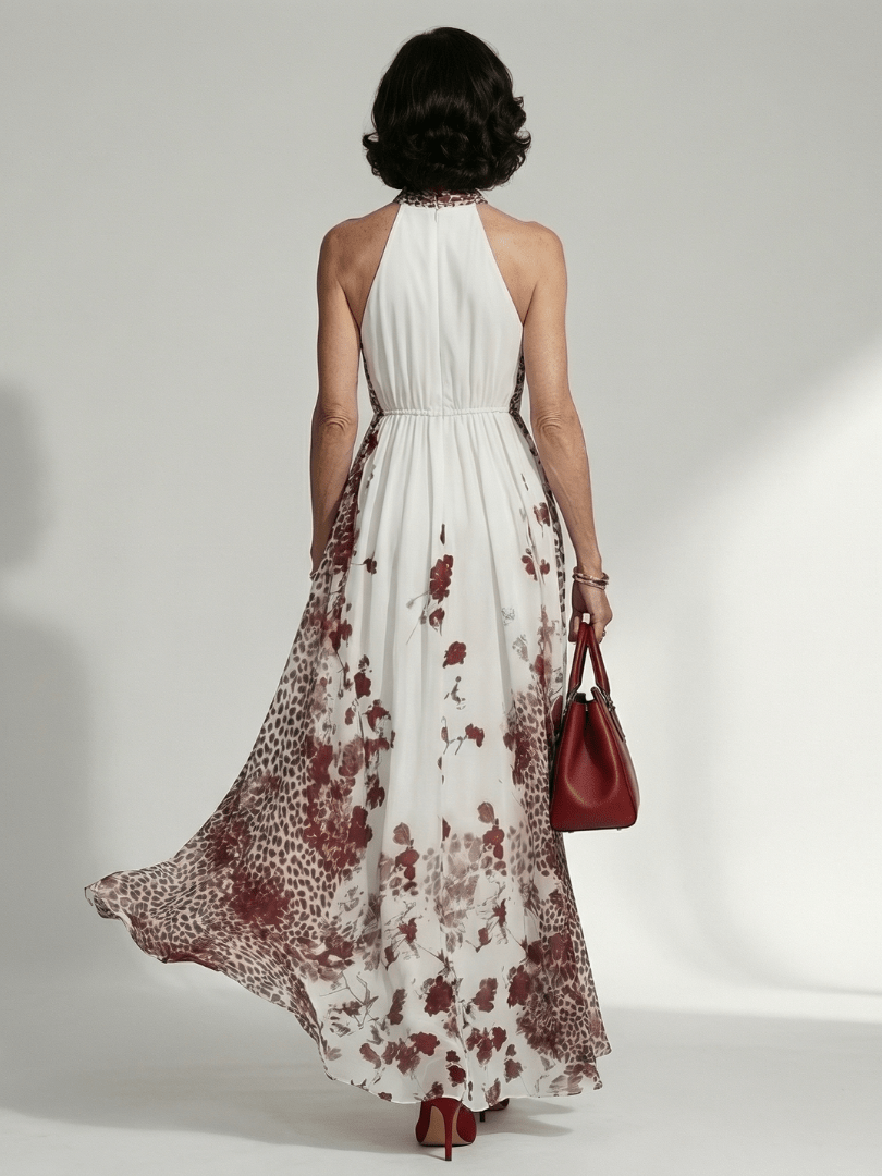 Orlune | Maxi Plissé Jurk Wit - Bellanza