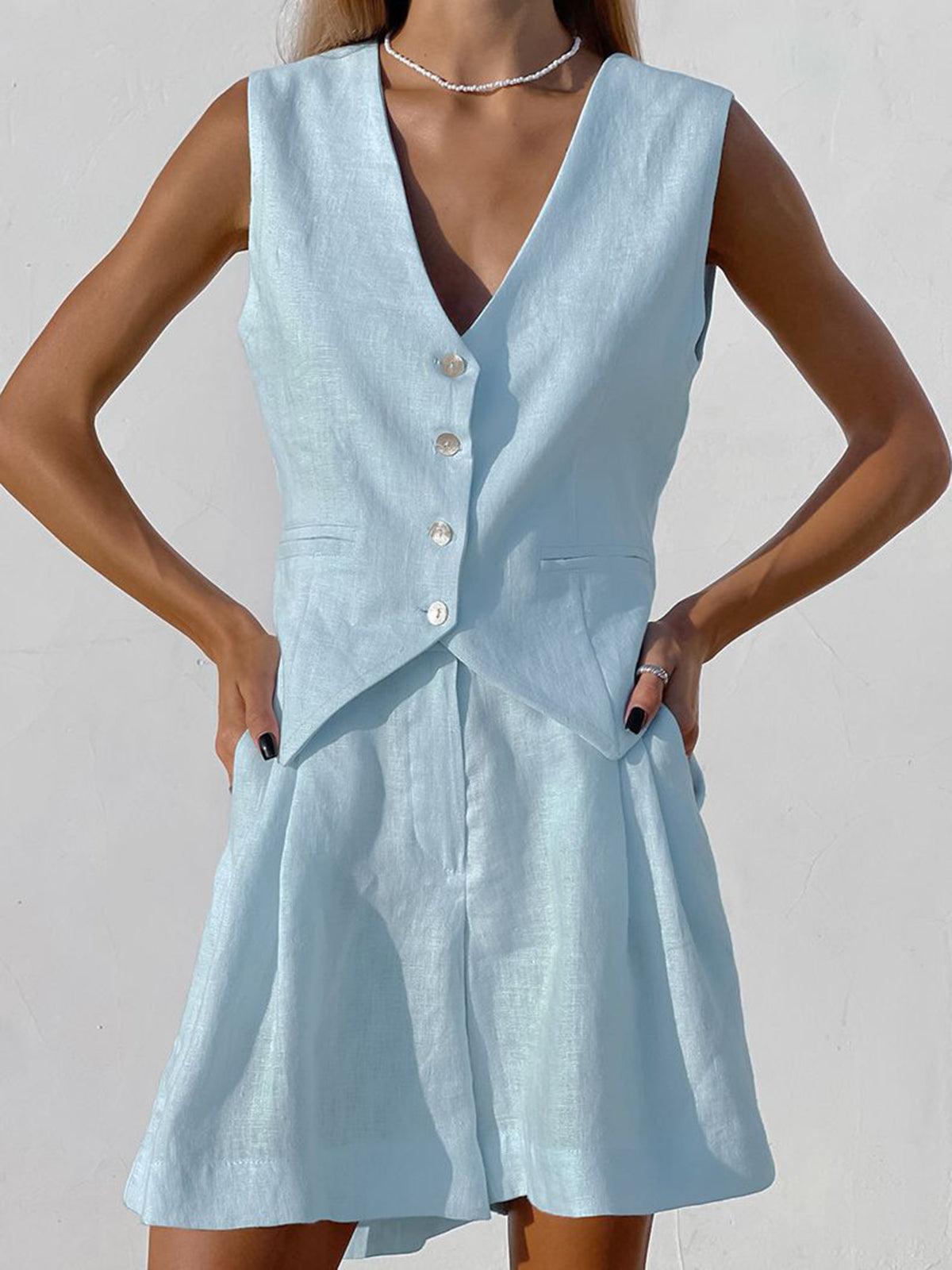 Paros Cover Up Twee Delige Shorts Set - bellanza