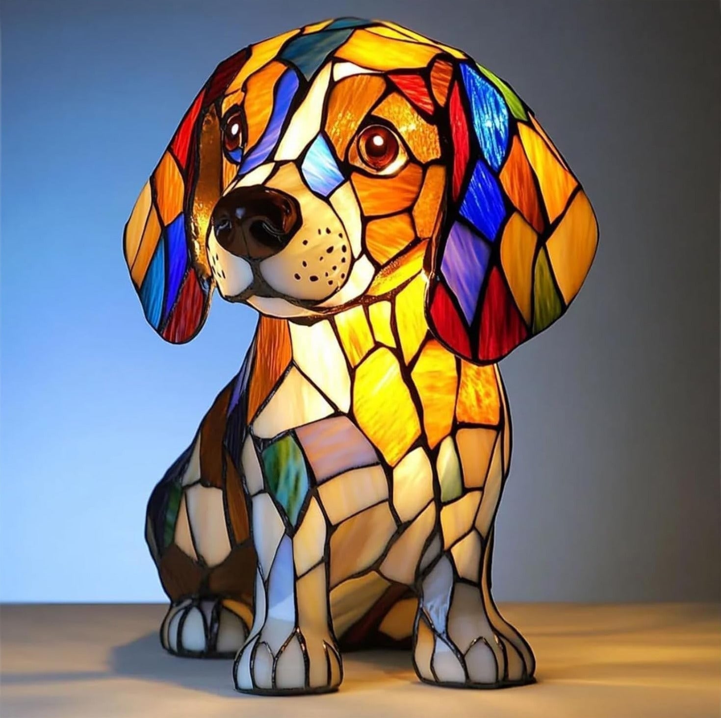 Pirouette – Magische lamp voor honden in gekleurd glas - Bellanza