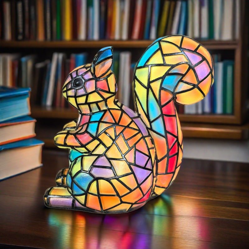 Pompon – Magische eekhoornlamp van gekleurd glas - Bellanza