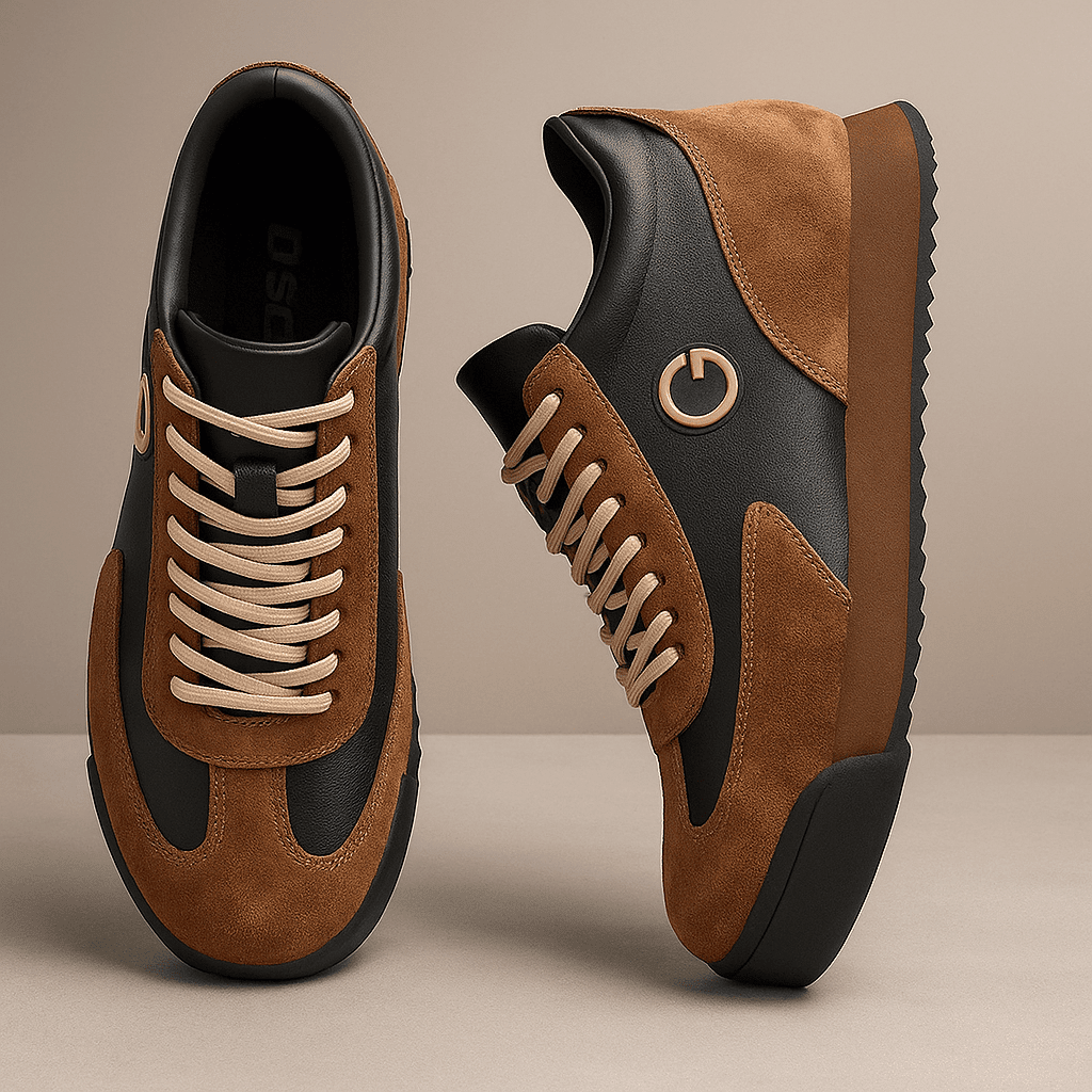 Ruel | Elegante retro sneakers van leer en suède - Bellanza