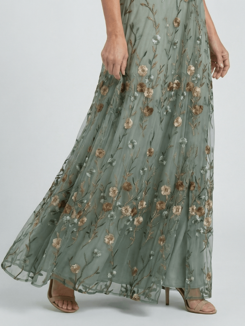 Selora | Maxi Jurk Halter Bloem Flow - Bellanza