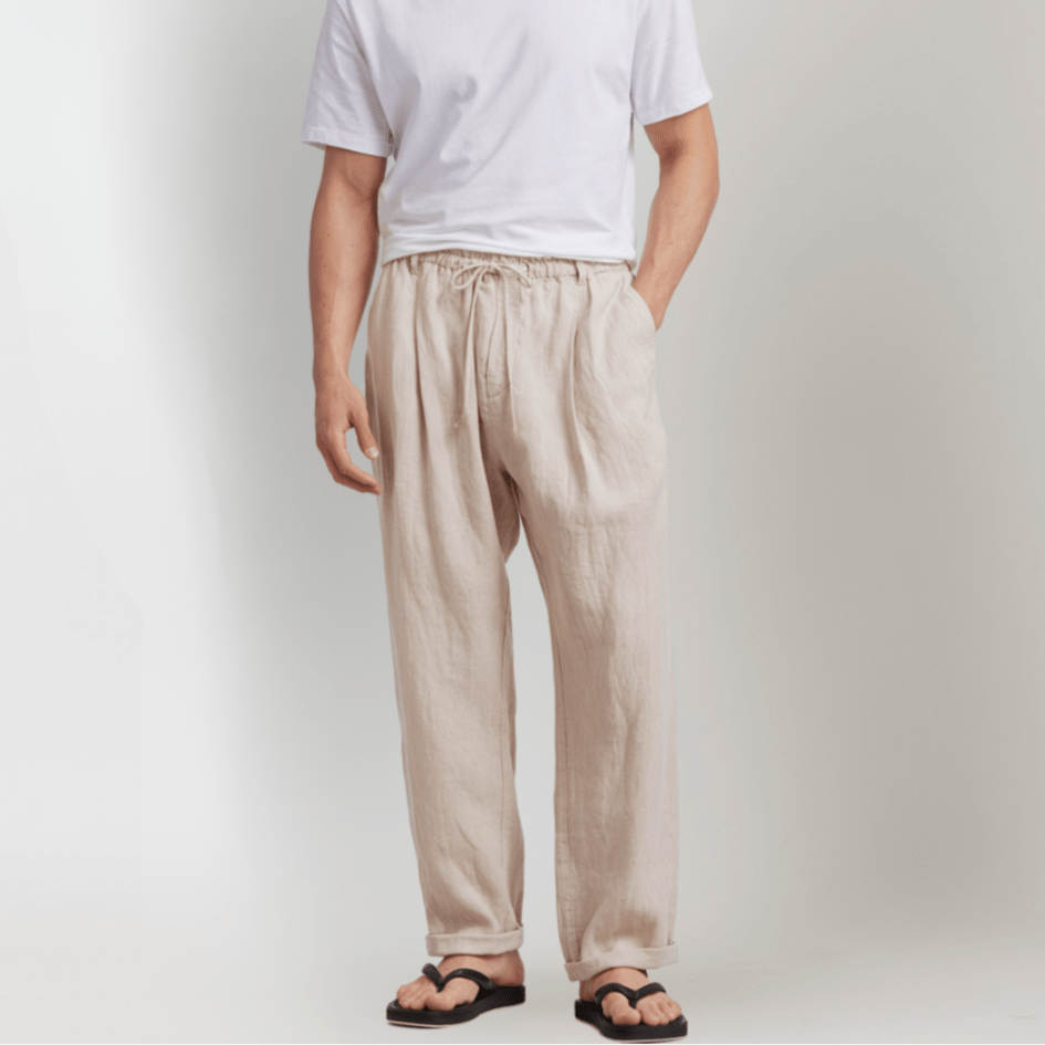 Soleto - Linnen Tailored Fit Chino's - bellanza