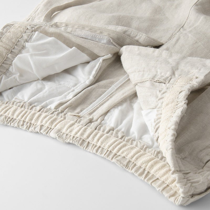 Soleto - Linnen Tailored Fit Chino's - bellanza