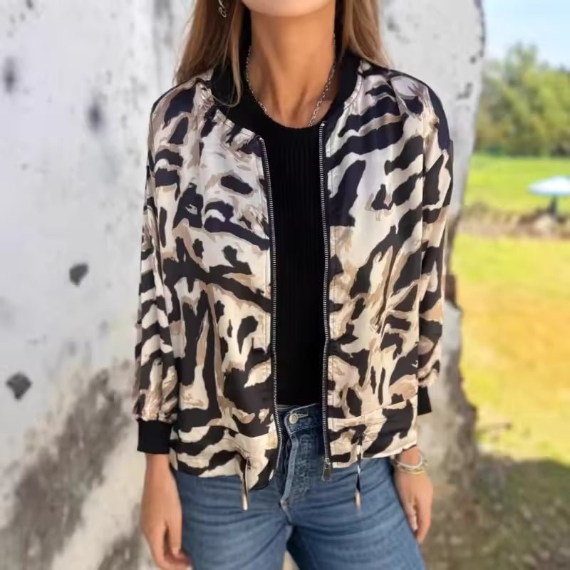Sophie | Casual Dames Jasje met Zebraprint - Bellanza