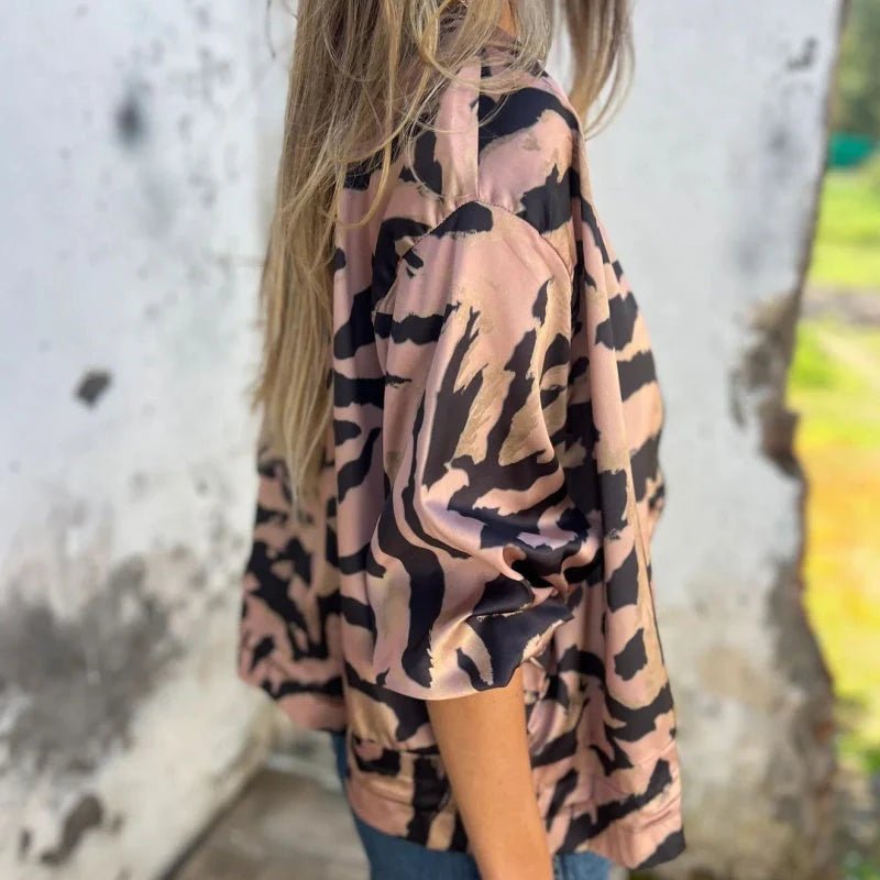Sophie | Casual Dames Jasje met Zebraprint - Bellanza