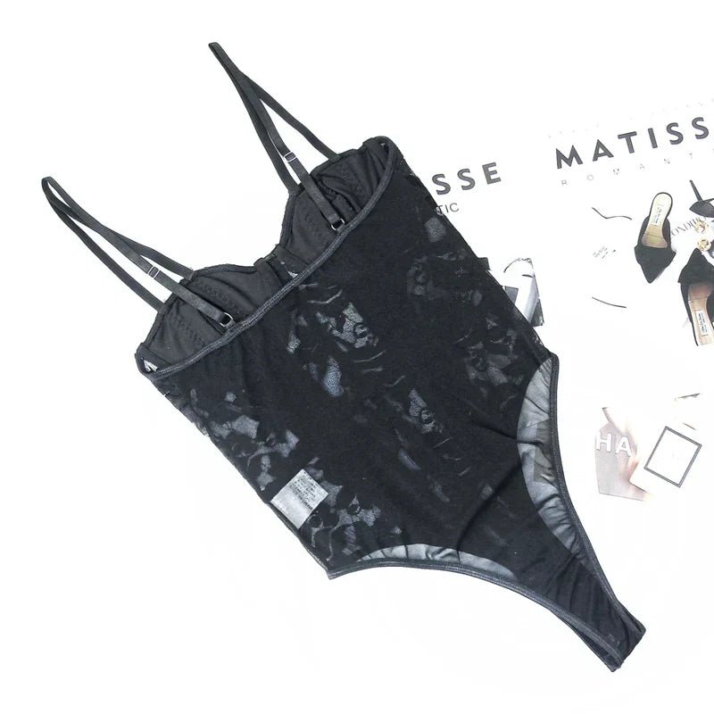 Suzanne | Geborduurde Korset Bodysuit - bellanza