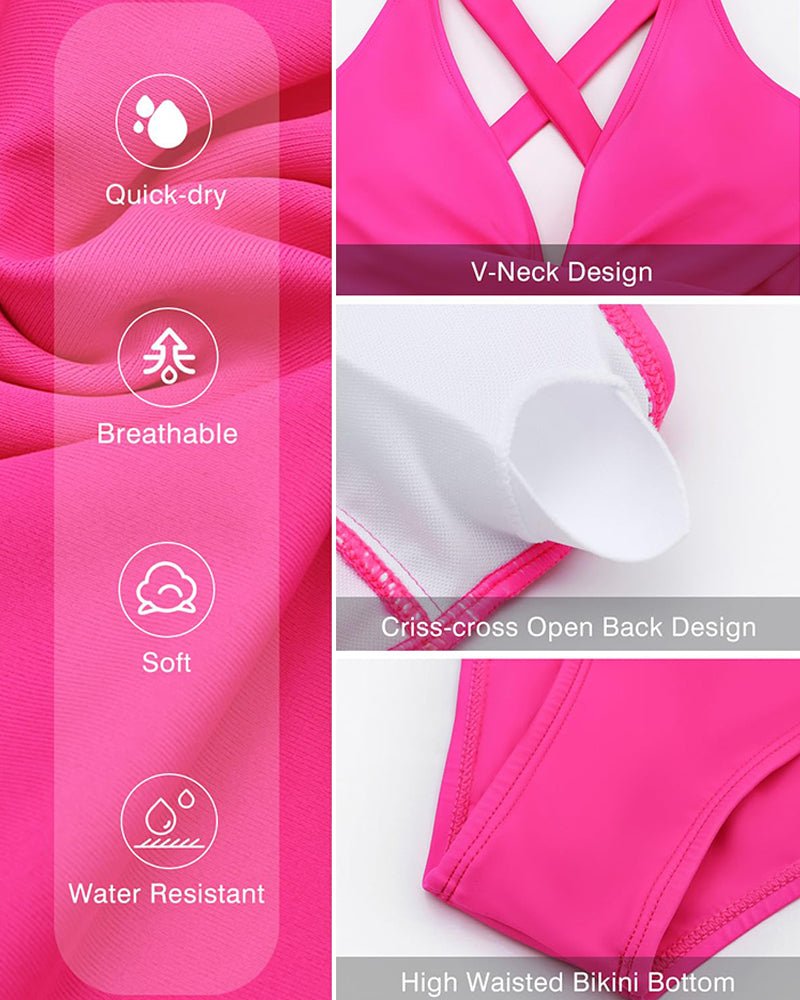 Swimdress – Corrigerend Badpak met Ruches en Rokdetail - bellanza