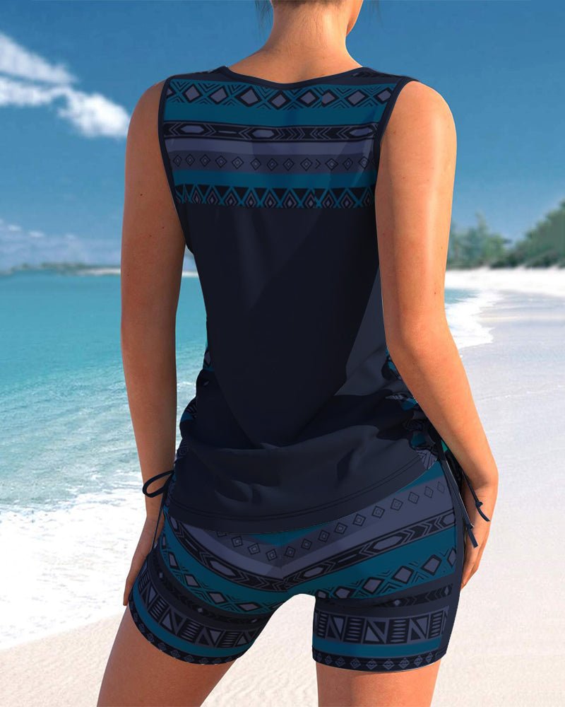 Tankini's met geometrische print en V - hals - bellanza