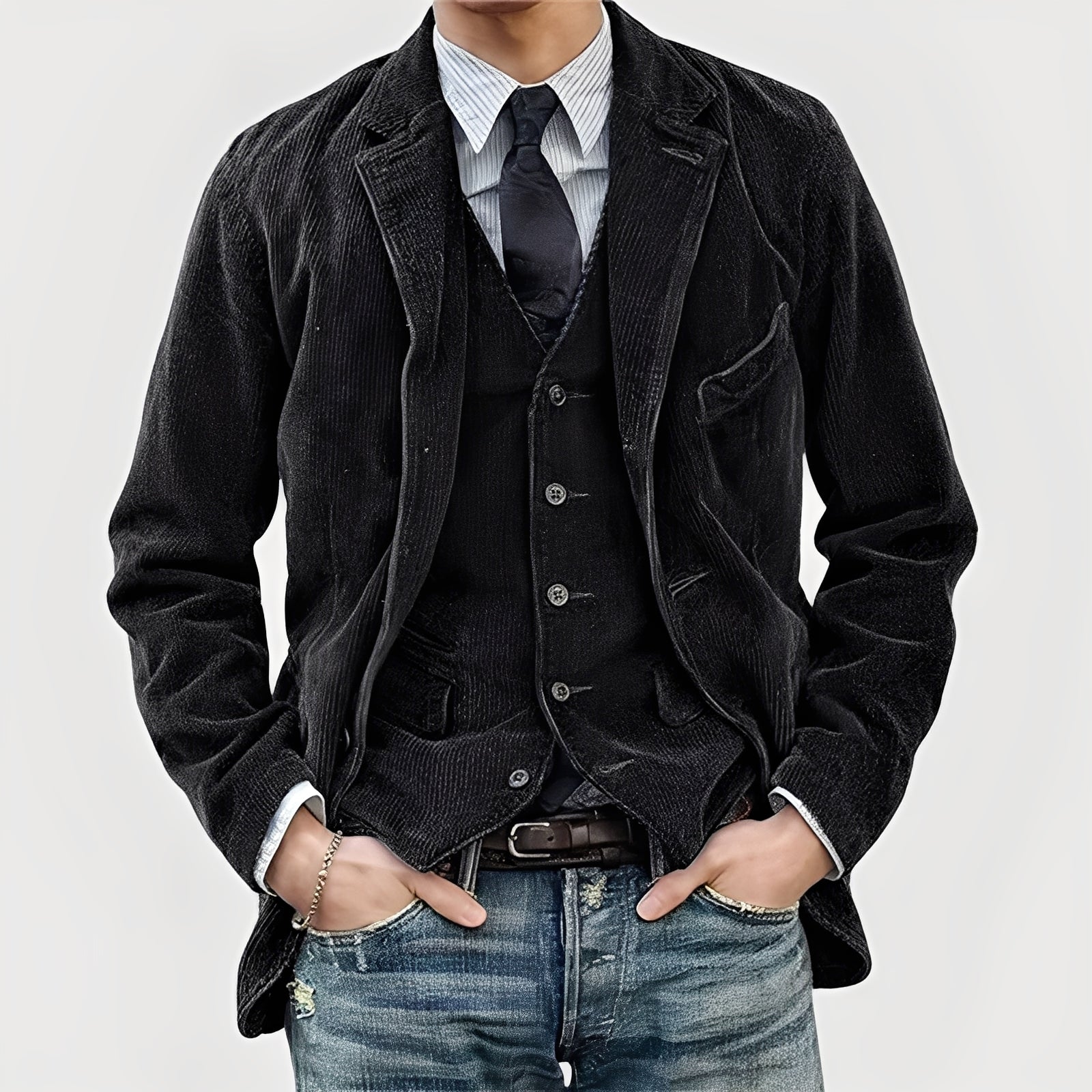 Thomas | Vintage Heren Jack en Vest - Bellanza