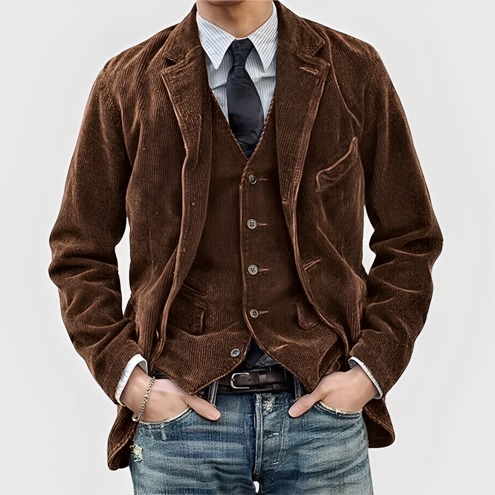 Thomas | Vintage Heren Jack en Vest - Bellanza