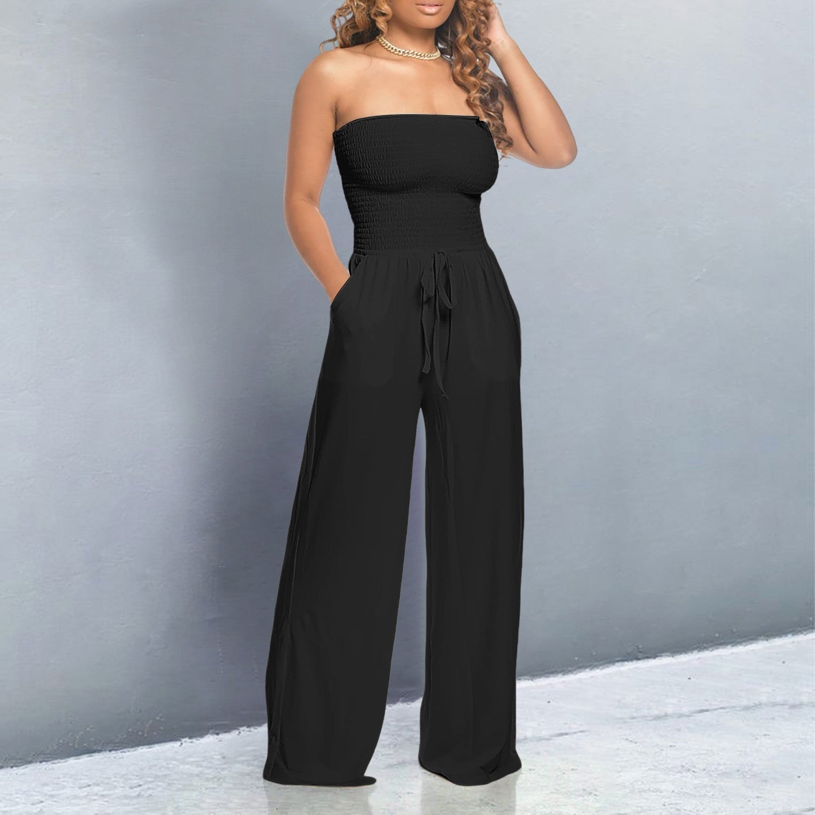 Trendy Off - Shoulder Jumpsuit - bellanza