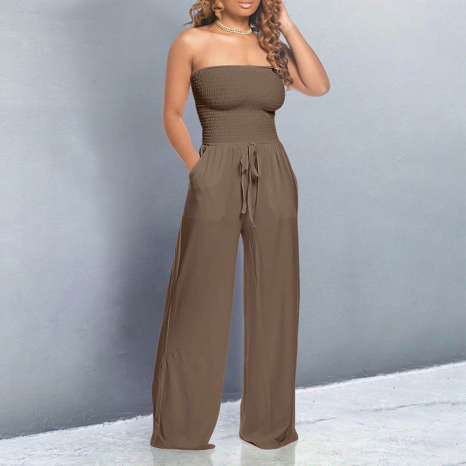 Trendy Off - Shoulder Jumpsuit - bellanza