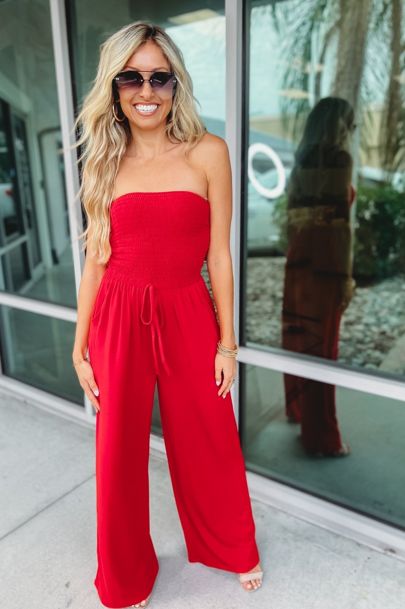 Trendy Off - Shoulder Jumpsuit - bellanza